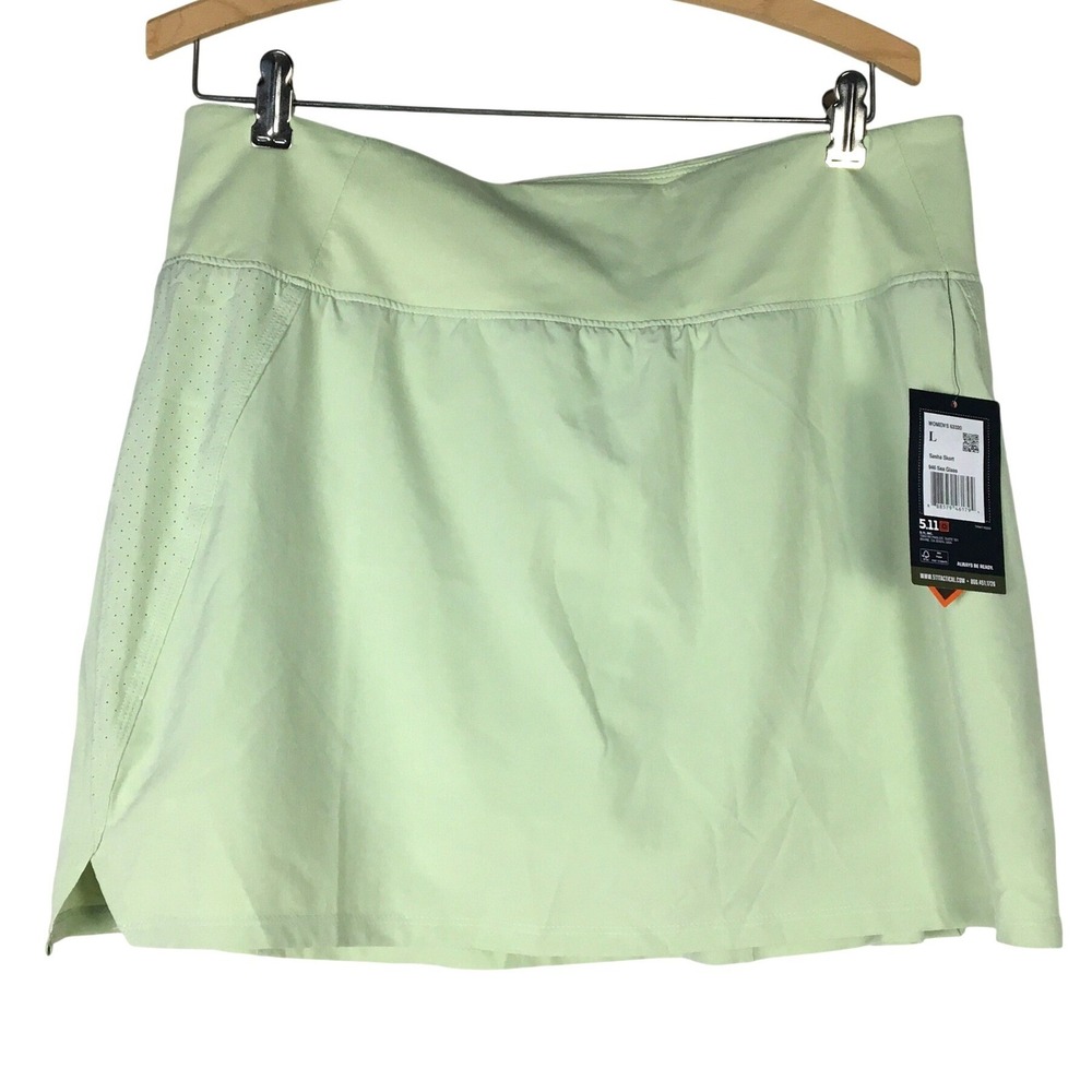 5.11 Tactical Sasha Skort Women's L Sea Glass Green Snag Resistant Zip Pocket - Picture 1 of 7
